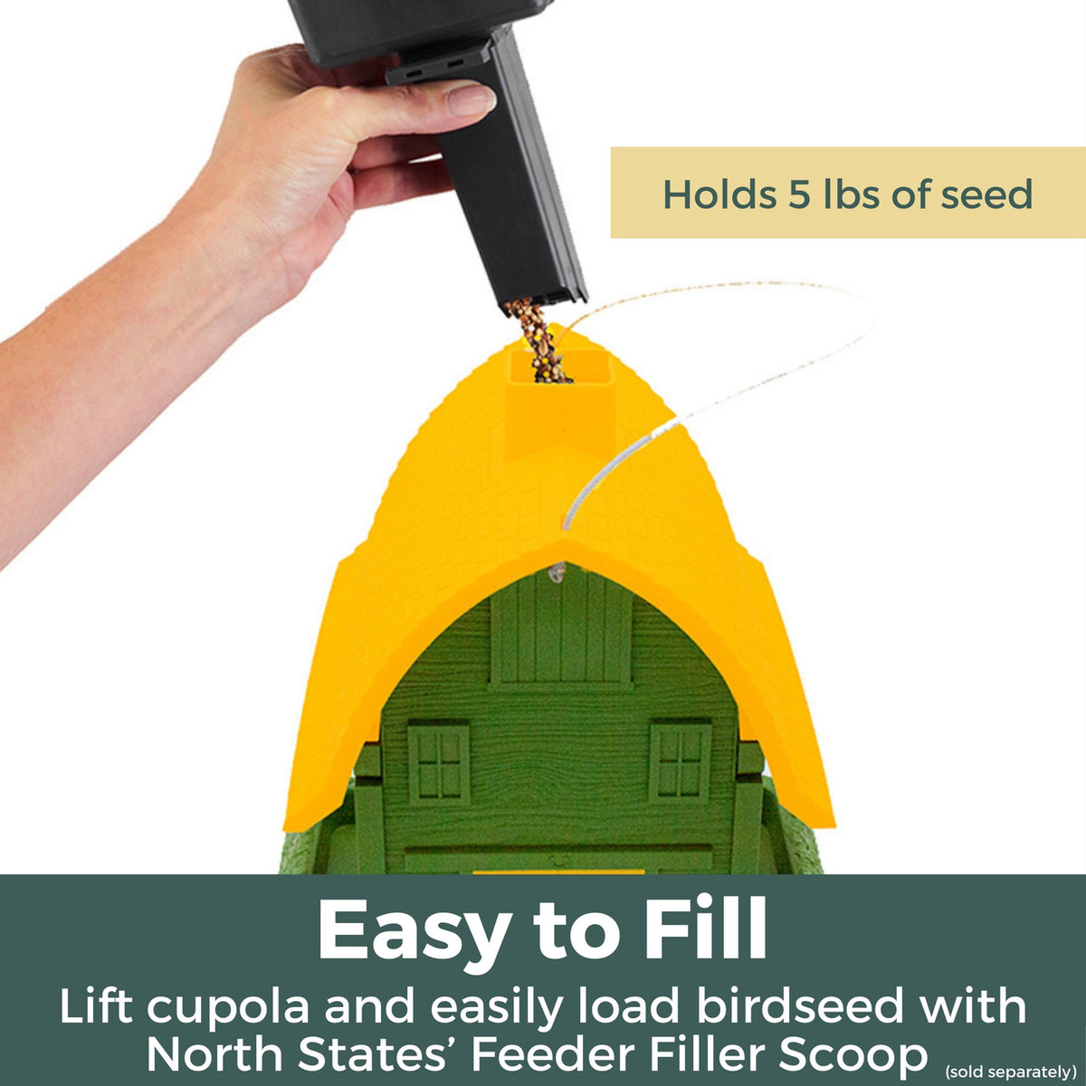 North States Village Collection - Green Barn Bird Feeder 