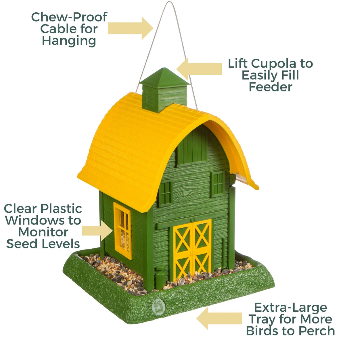 North States Village Collection - Green Barn Bird Feeder 