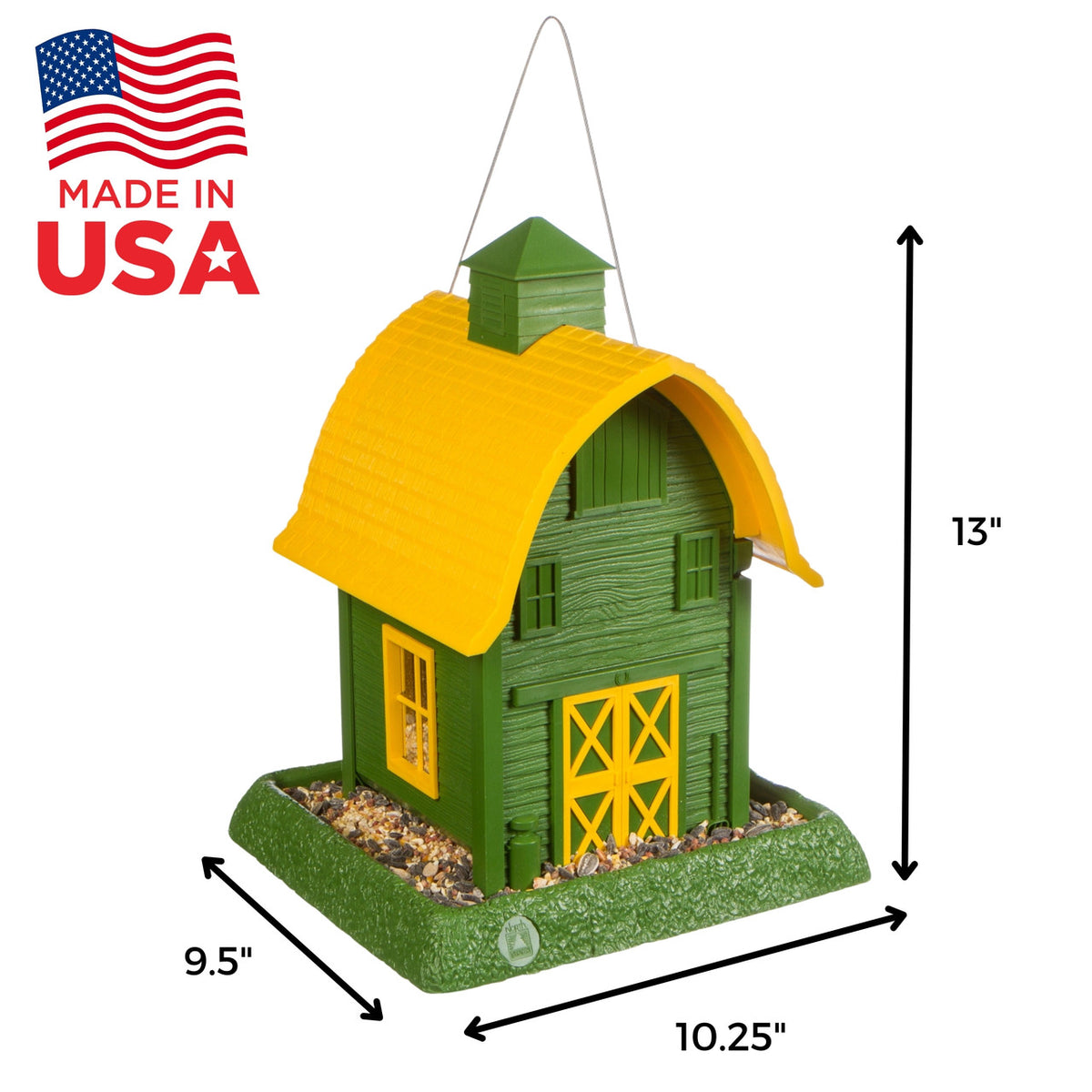 North States Village Collection - Green Barn Bird Feeder 