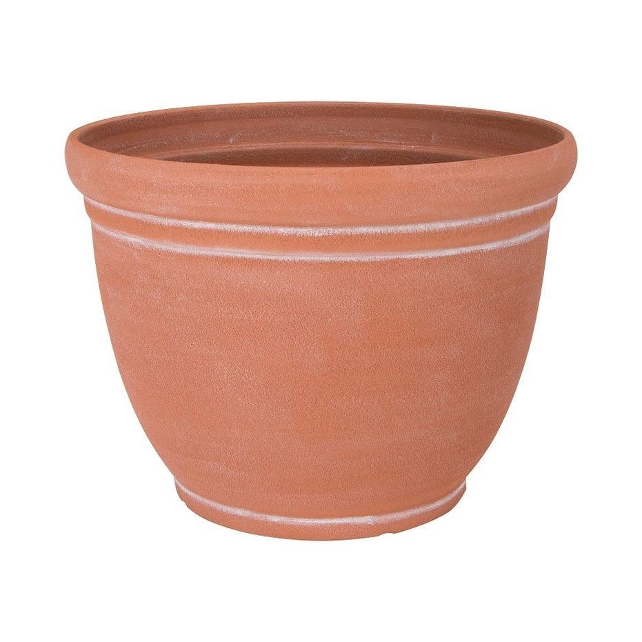 Jardinière résine terre cuite ronde - Landscaper's Select