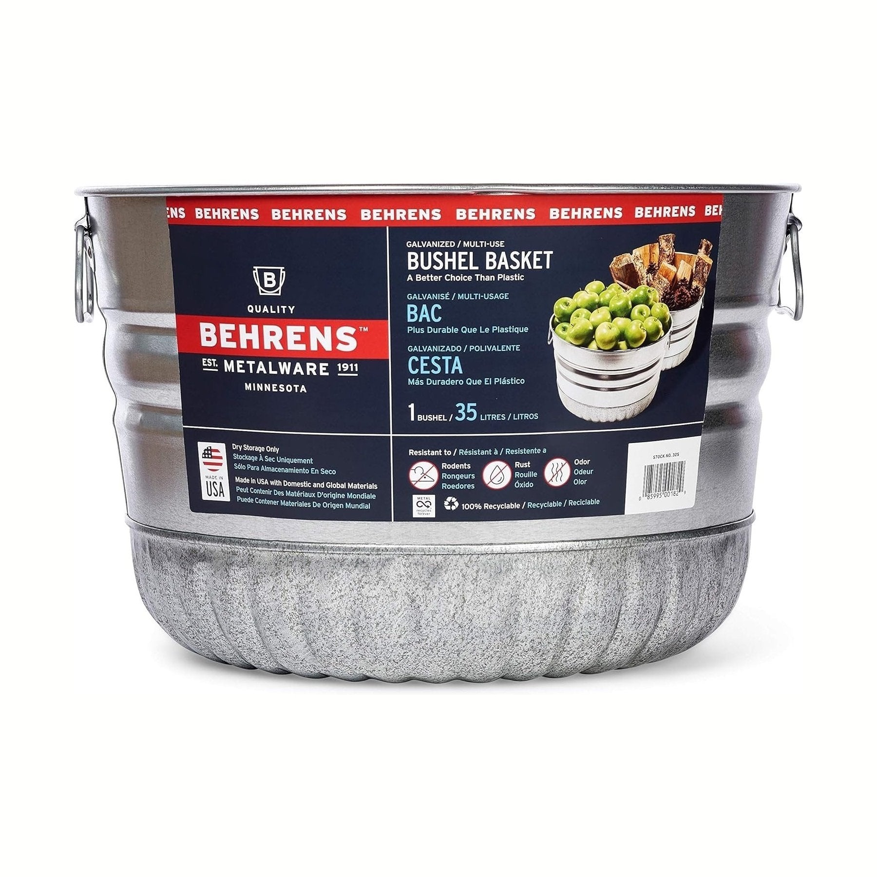 Behrens - All-purpose bucket in Galvanized Steel