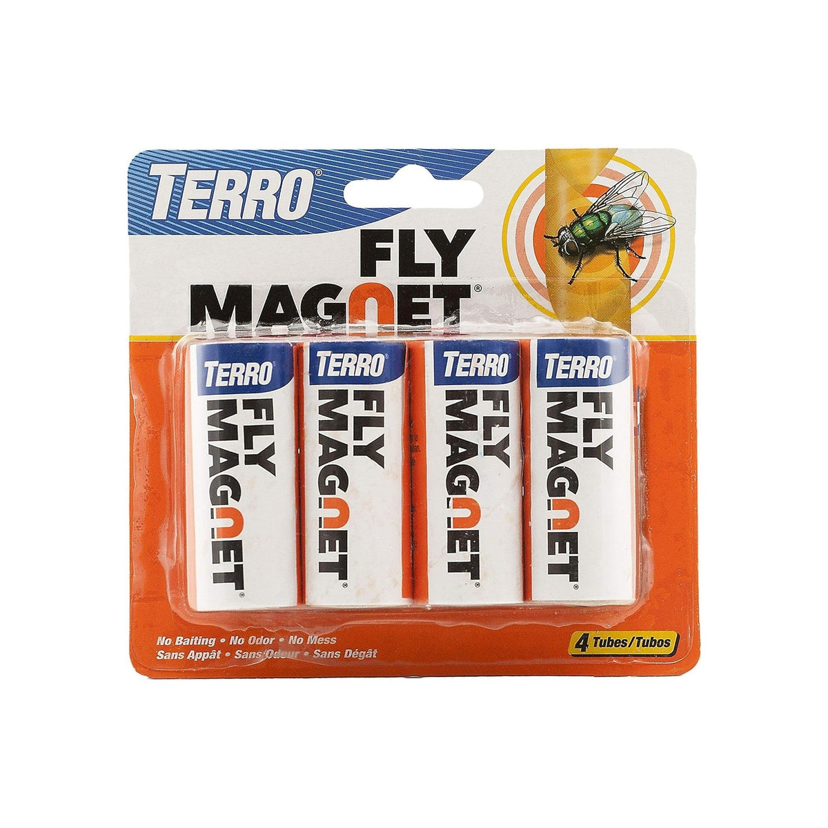 TERRO® - Fly Magnet Sticky Fly Paper Trap - 4 Pack