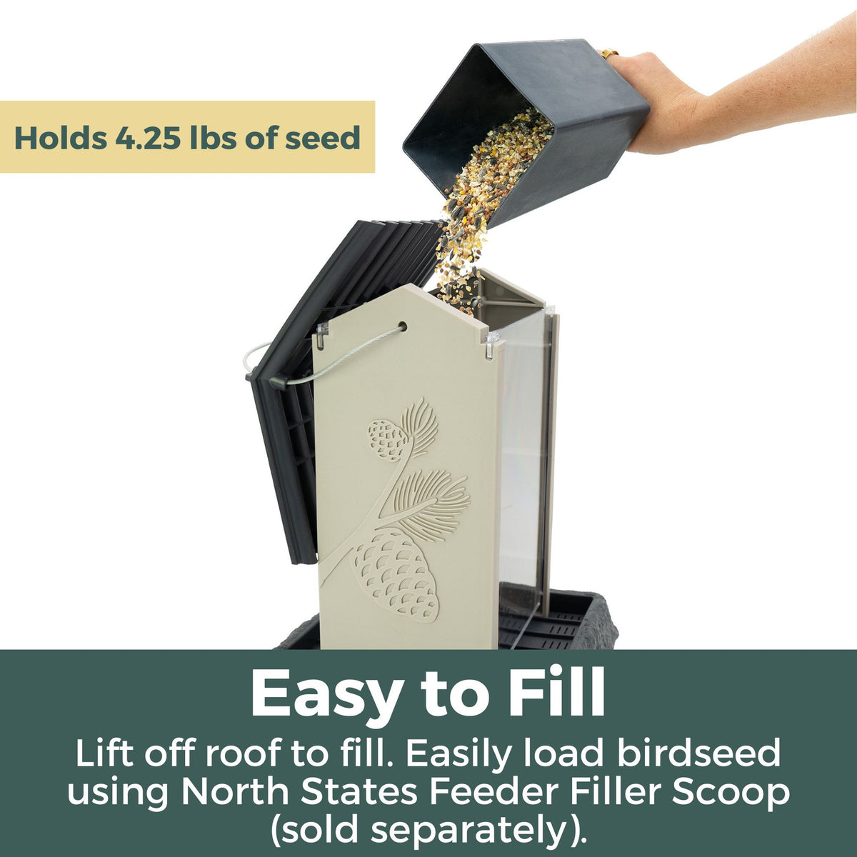 North States Village Collection - Pinecone Cabin Bird Feeder 