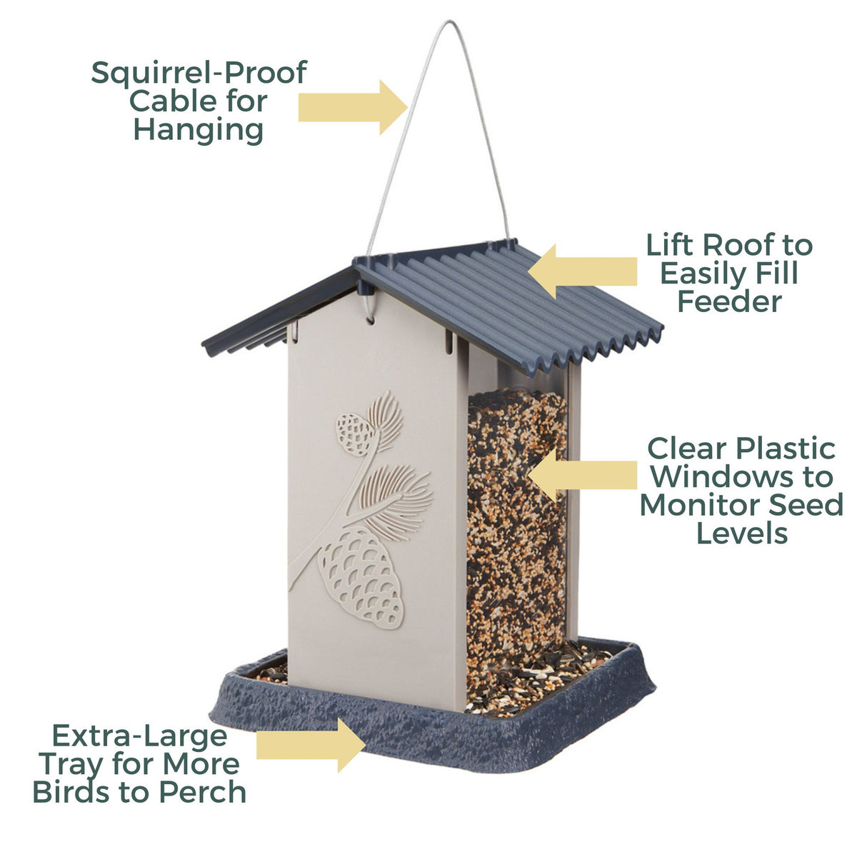 North States Village Collection - Pinecone Cabin Bird Feeder 