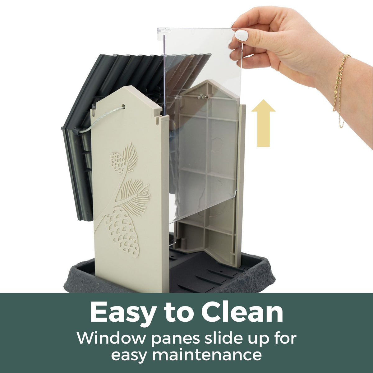 North States Village Collection - Pinecone Cabin Bird Feeder 