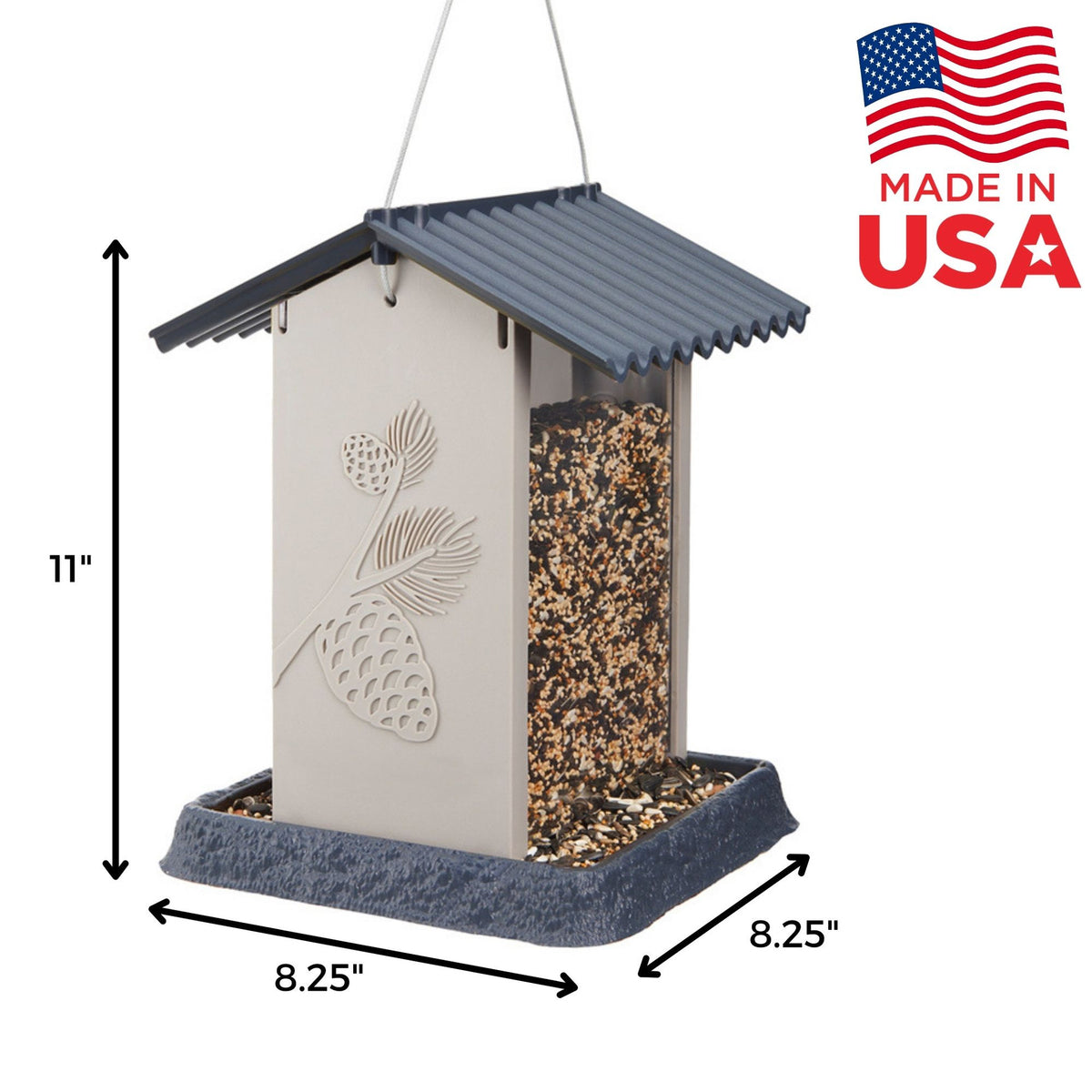 North States Village Collection - Pinecone Cabin Bird Feeder 