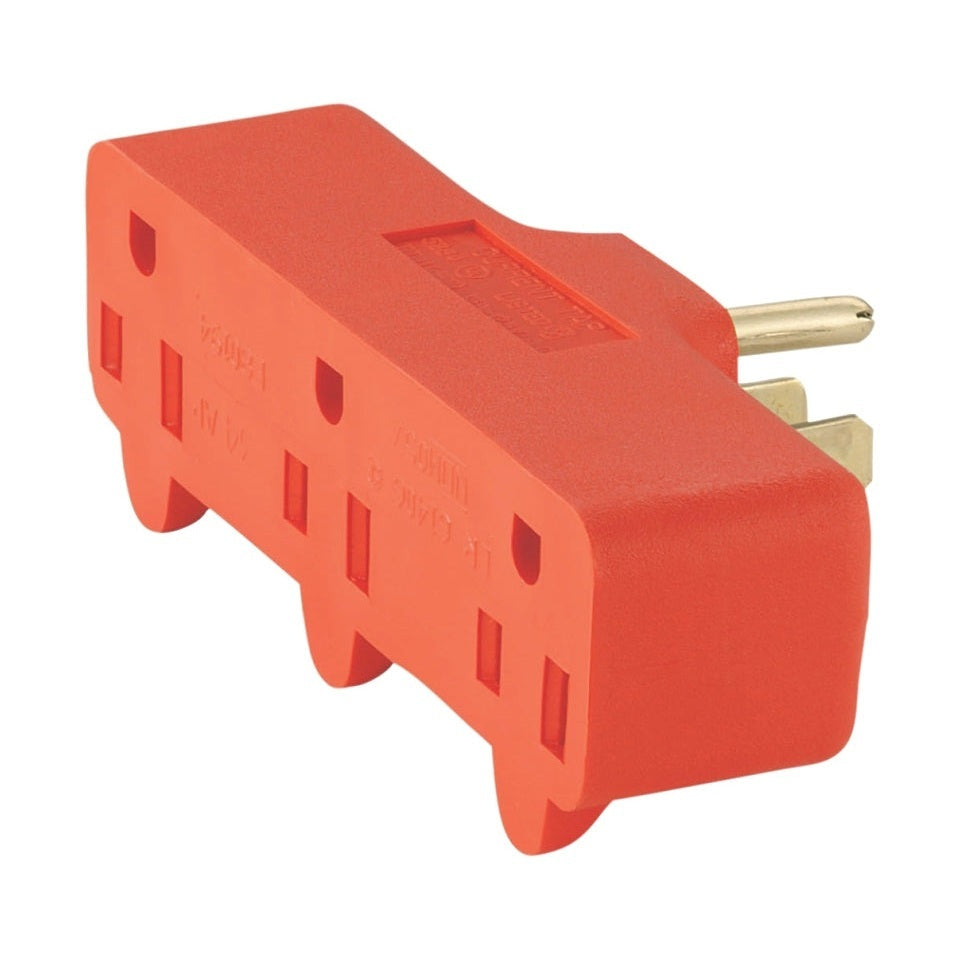Adaptateur de prise, 2 pôles, 15 A, 125 V, 3 prises - Eaton Wiring Devices