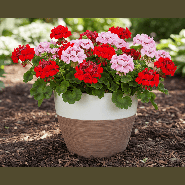 Landscapers Select - Resin Flower Pot, Ivory/Wood Finish 