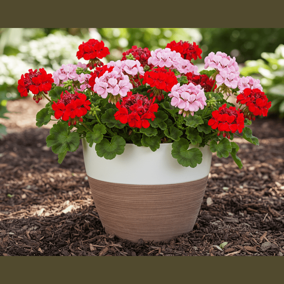 Landscapers Select - Resin Flower Pot, Ivory/Wood Finish 