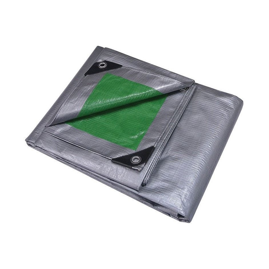ProSource - Heavy Duty Polyethylene Tarp, Green/Silver, 8 mil (thick) 