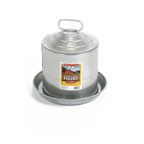 Abreuvoir pour volailles en acier galvanisé, 2 gallons - Little Giant