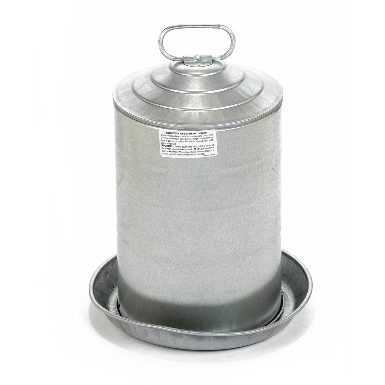 Little Giant - Galvanized Steel Poultry Drinker, 3 Gallons