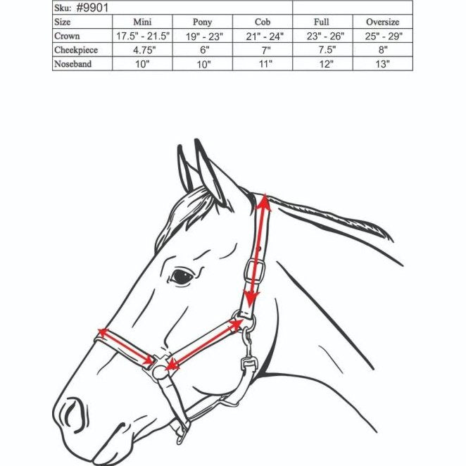 Adjustable nylon halter for cob - Ger-Ryan