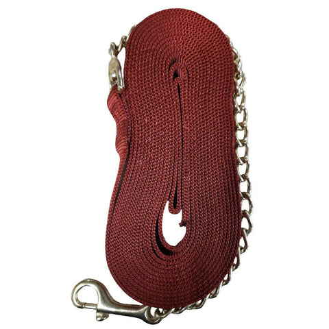 25 ft nylon lunge line with brass chain - Ger-Ryan
