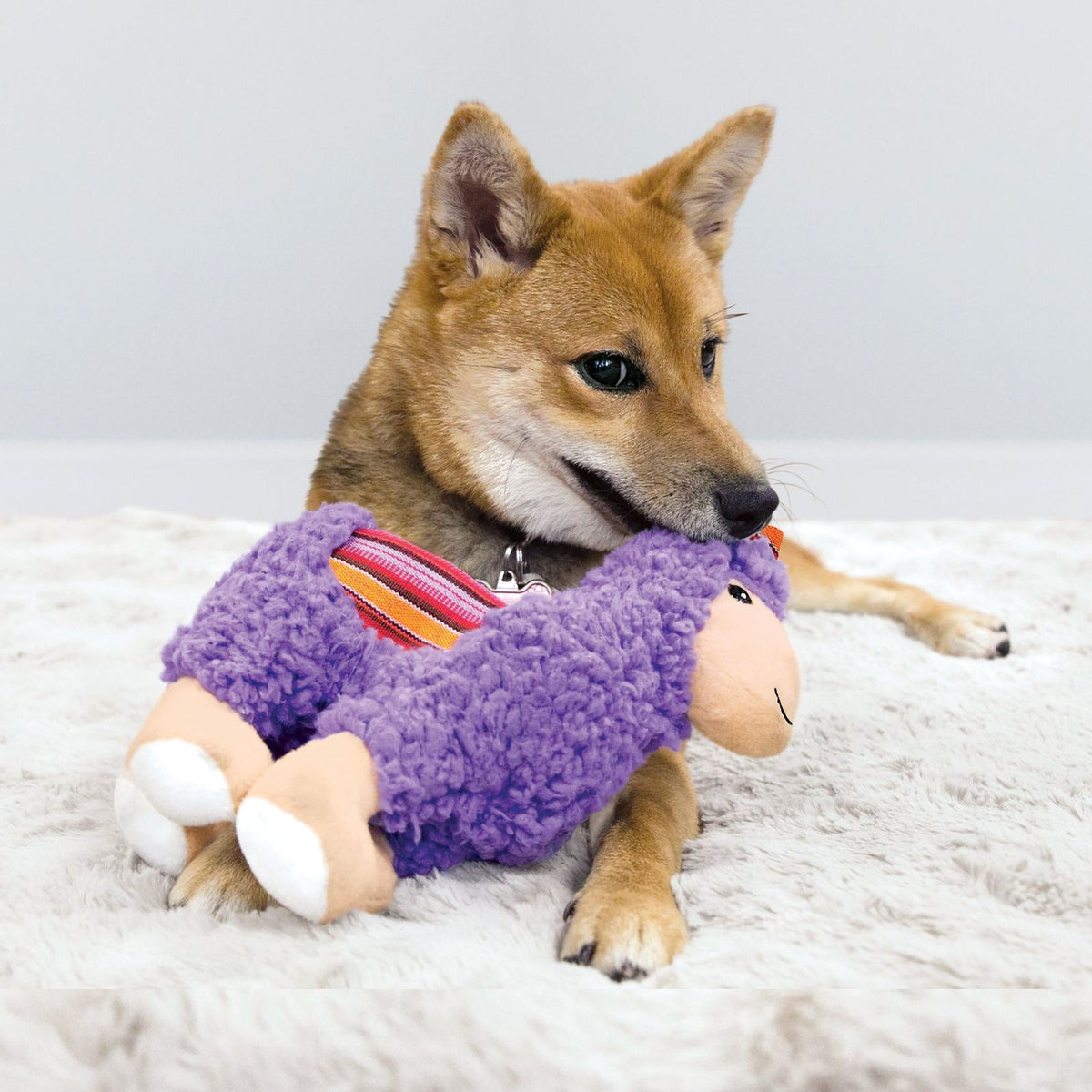 KONG Llama Sherps, Llama-shaped plush dog toy - KONG