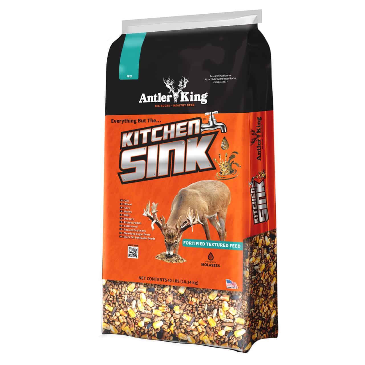 Moulée texturée Kitchen Sink chevreuils 40 lb - Antler King
