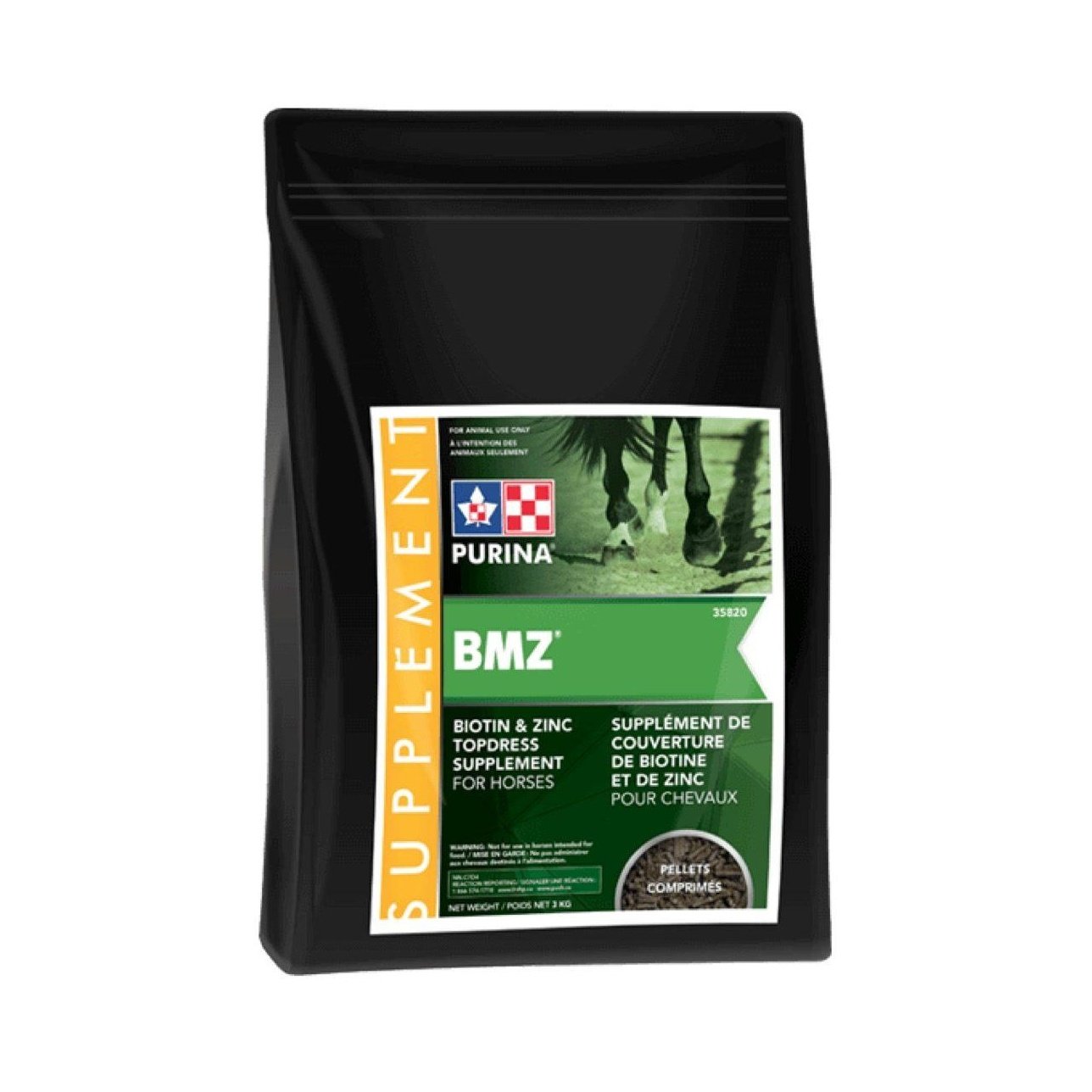 Supplément de biotine pour chevaux BMZ - Purina, 3 kg