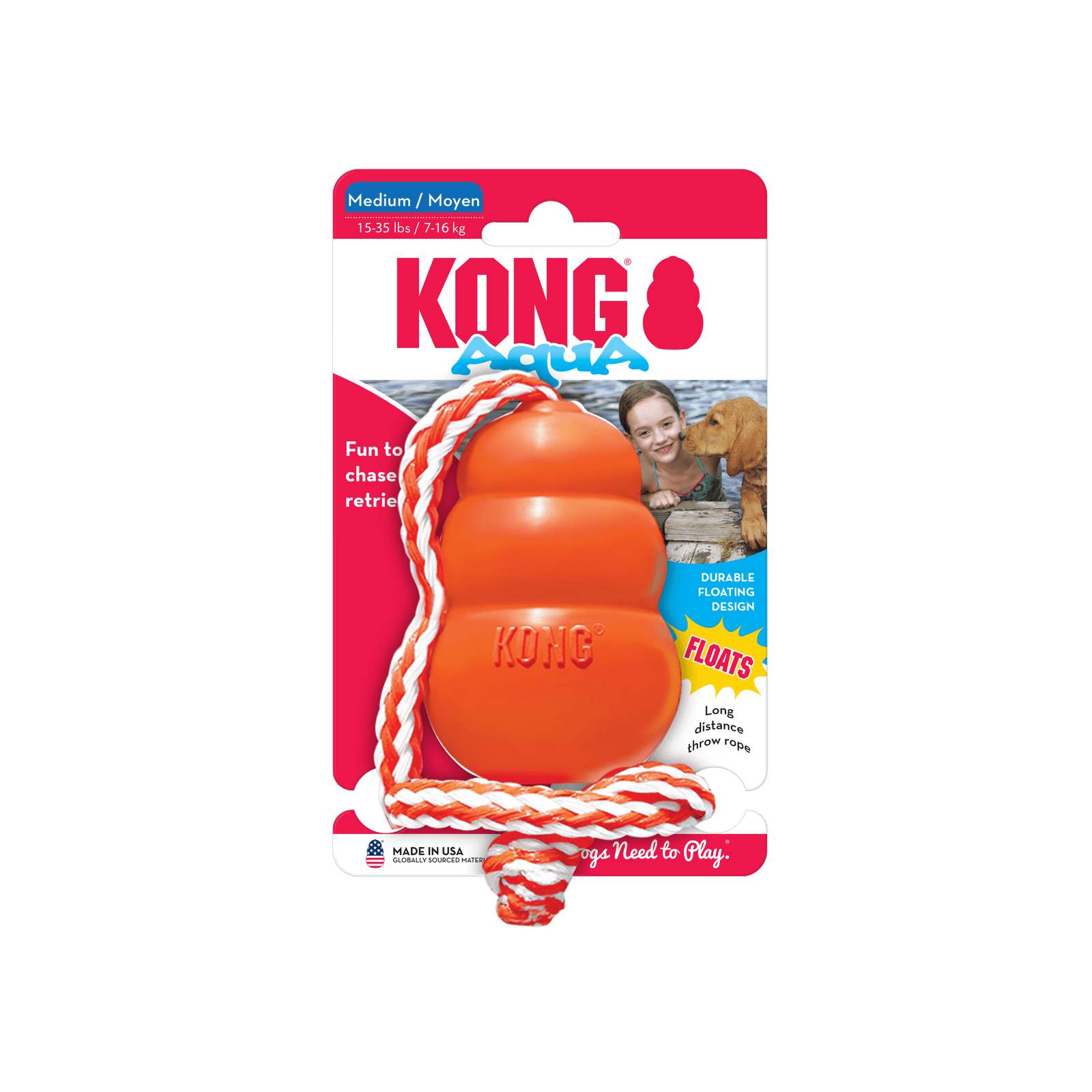 KONG AQUA, Floating Dog Toy - KONG