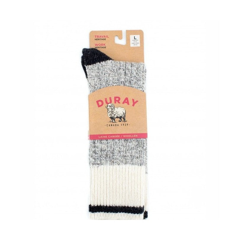 Duray - Classic Black Unisex Wool Socks 