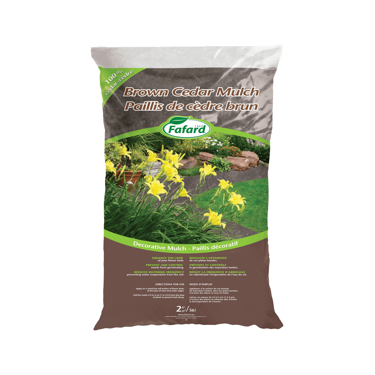 Paillis de cèdre brun - Fafard
