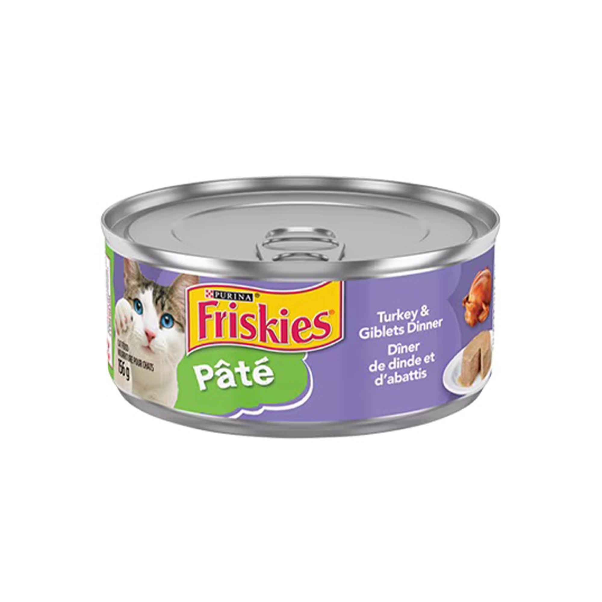 Friskies® Pâté Dîner de Dinde & d'Abattis, Nourriture humide pour chats - 156g