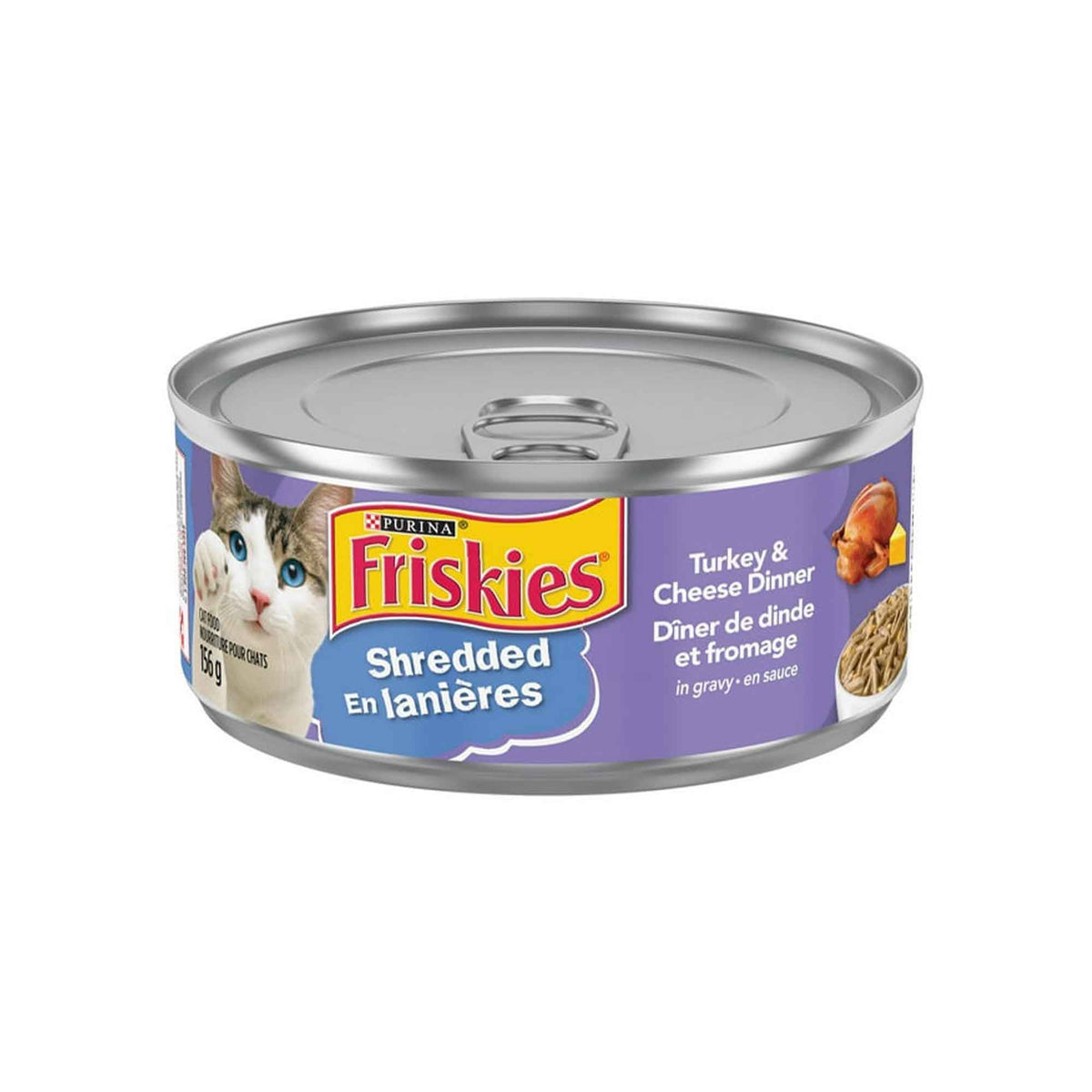 Friskies® Dîner de Dinde et Fromage en Sauce, Nourriture humide pour chats - 156g