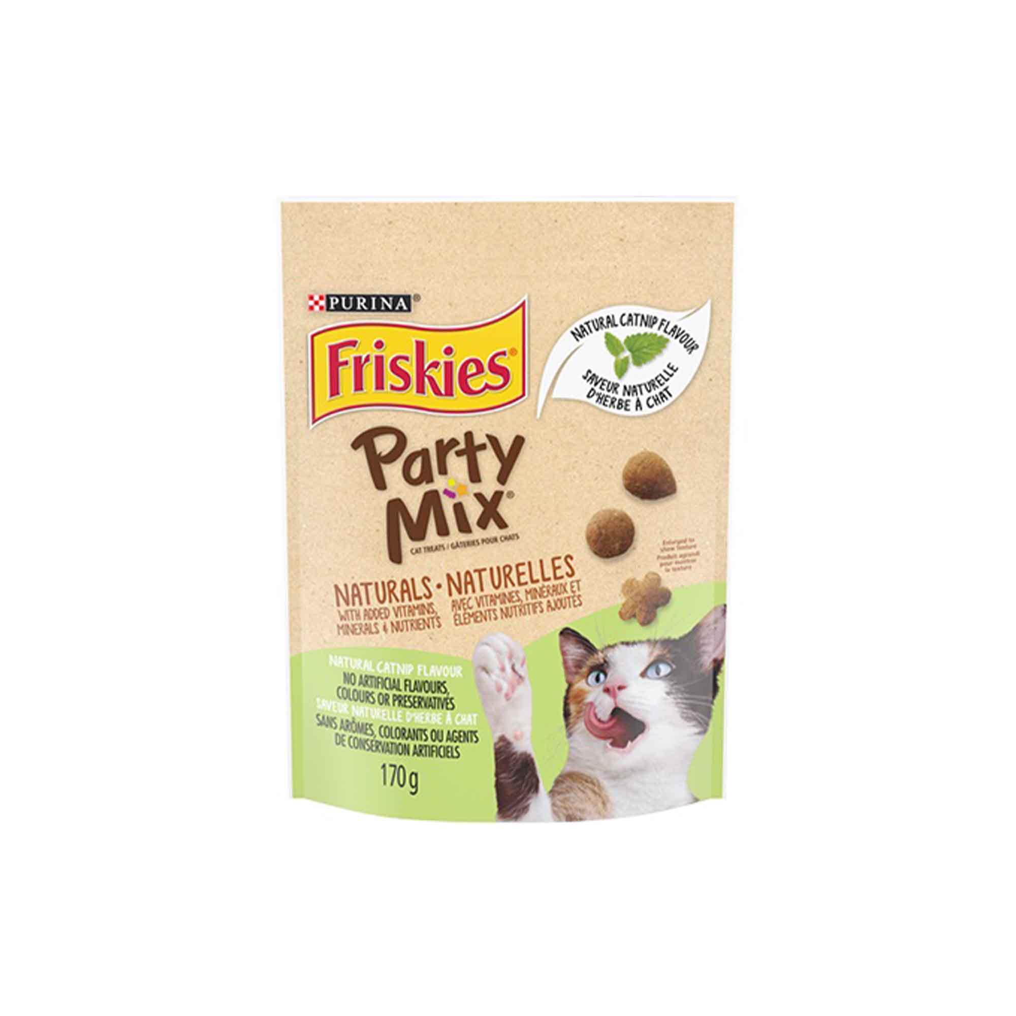 Friskies® Party Mix®Naturals, catnip flavored cat treats - 170g