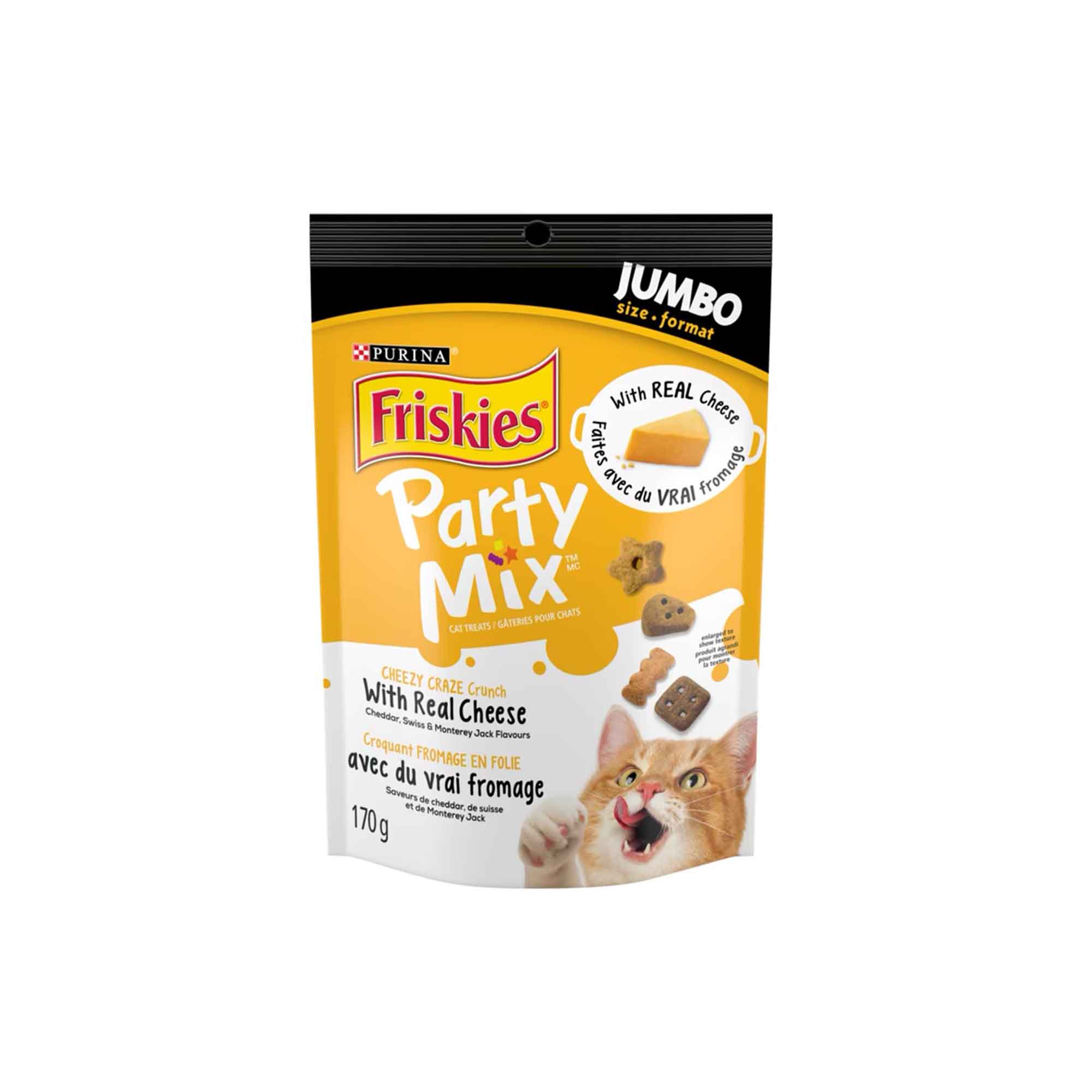 Friskies® Party Mix™ Cheezy Craze Crunch, gâteries pour chats - 170g