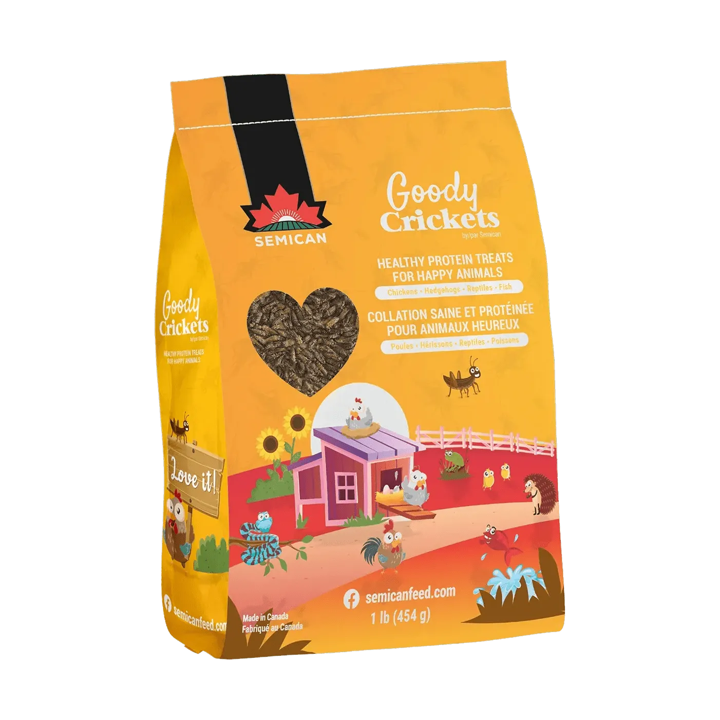 GOODY CRICKETS, Gâteries d'insectes séchés pour poules - Semican