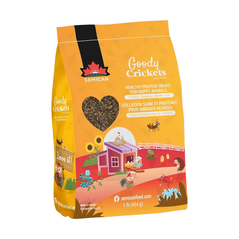 GOODY CRICKETS, Gâteries d'insectes séchés pour poules - Semican