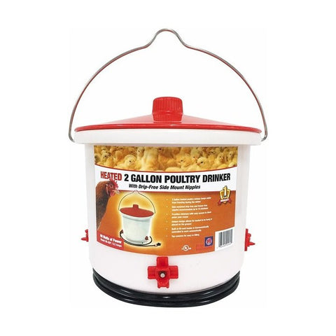 Farm Innovators - 2 Gallon Hanging Heated Poultry Drinker (HB-60P)