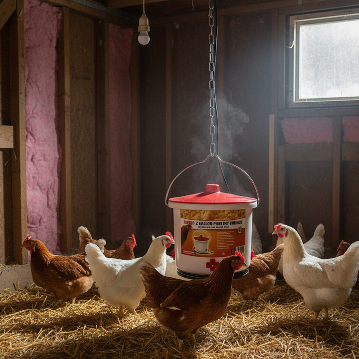Farm Innovators - 2 Gallon Hanging Heated Poultry Drinker (HB-60P)