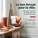 Le bon format pour la ville. Compact. Pratique. Se range avec vos autres fournitures.