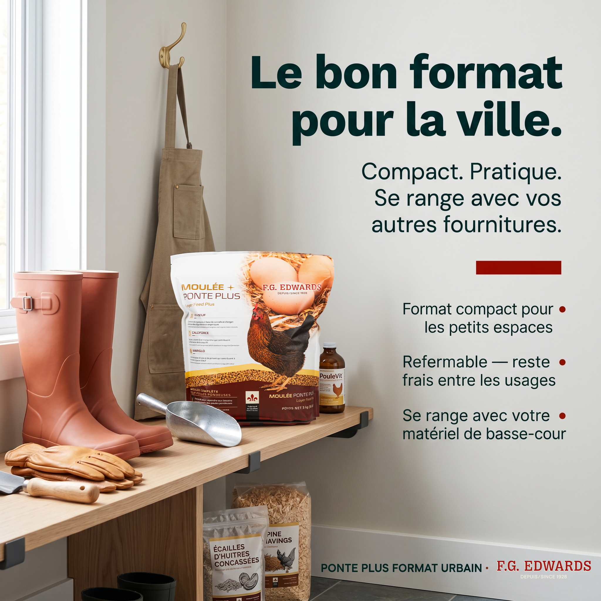 Le bon format pour la ville. Compact. Pratique. Se range avec vos autres fournitures.