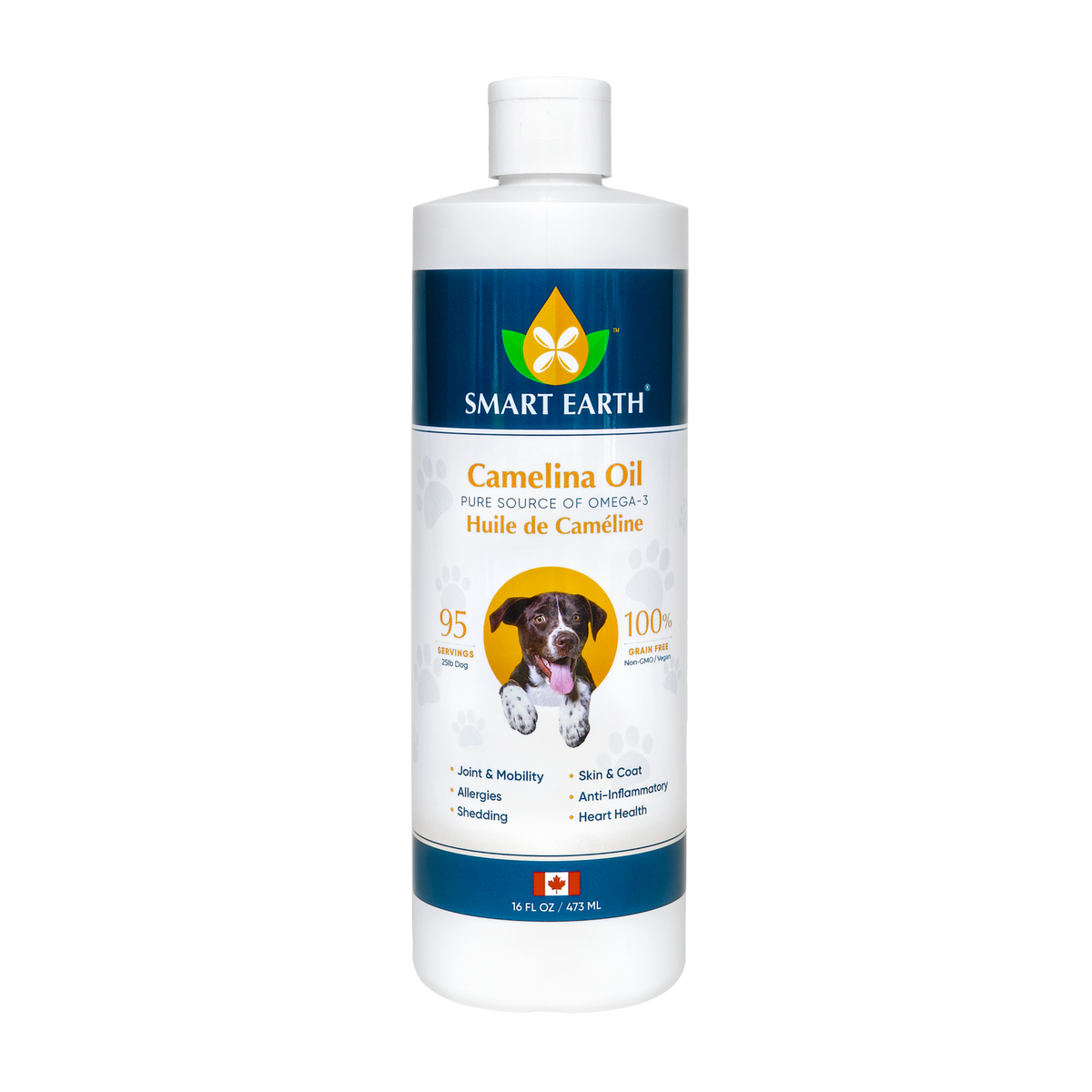Huile de caméline pour chien, 16 oz - Smart Earth