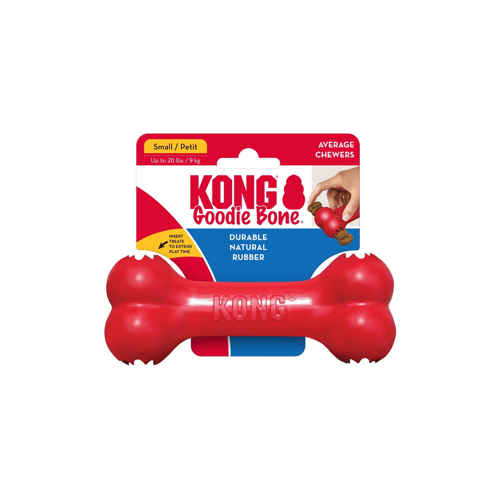 KONG GOODIE, Rubber Bone for Dogs - KONG