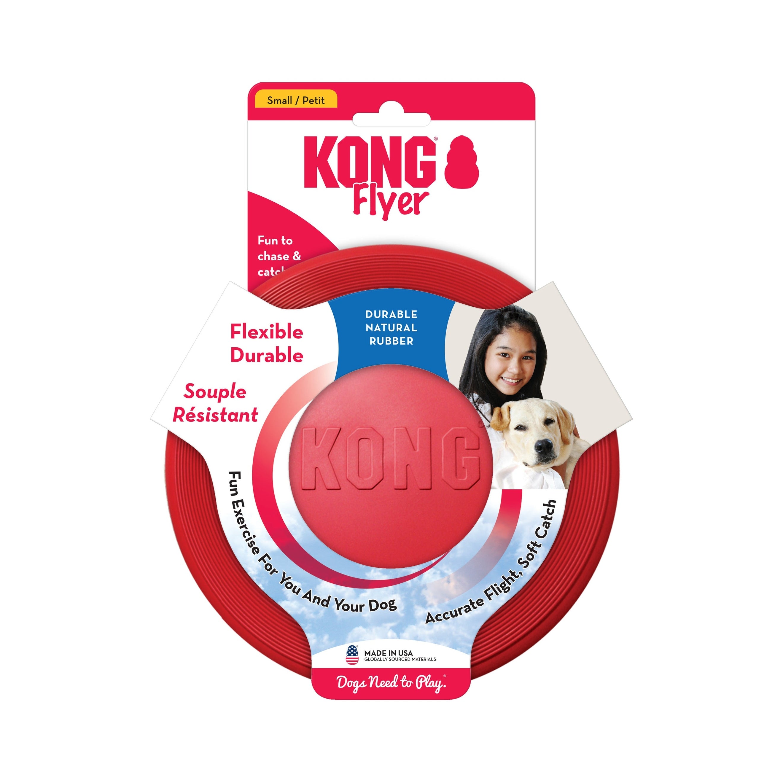 KONG Classic Flyer, frisbee souple pour chien - KONG