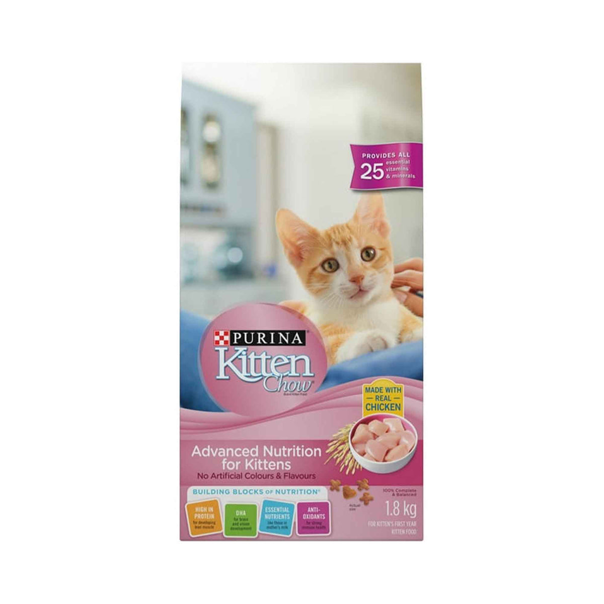 Purina Kitten Chow Advanced Nutrition for Kittens, Dry Kitten Food - Chicken Formula