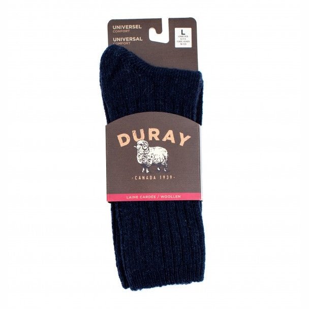 Duray - Unisex Navy Lambs Wool Socks Bivouac