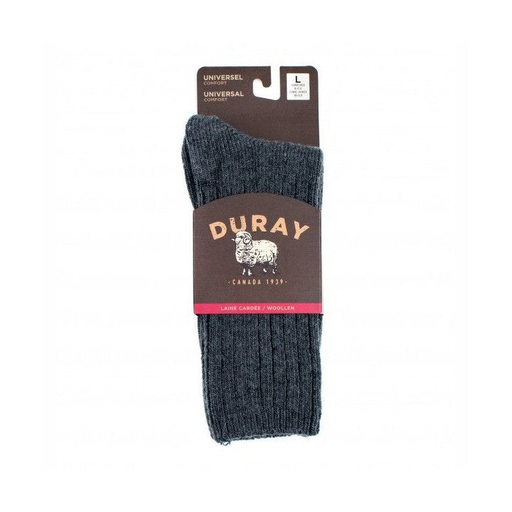 Duray - Bivouac Unisex Grey Lambswool Socks 