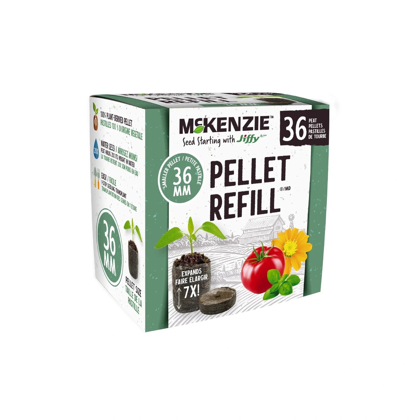 Recharge de pastilles Jiffy Seed 36 mm, 36 pastilles - McKenzie