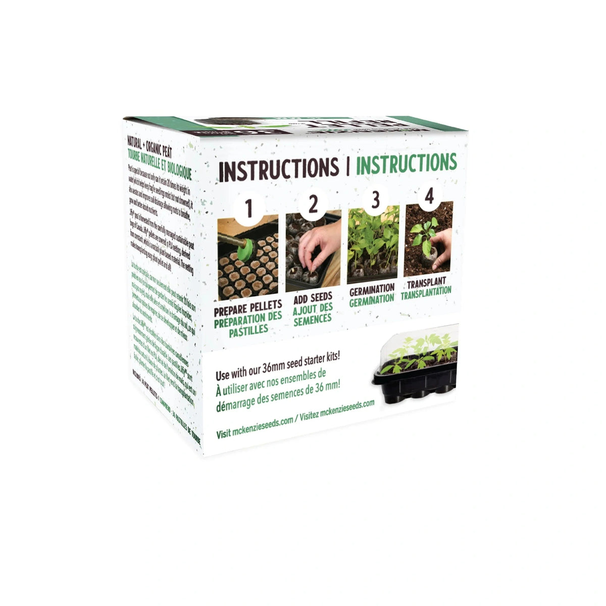 McKenzie - Jiffy 36mm Pellet Refill Pack Comes with 36 Jiffy Pellets