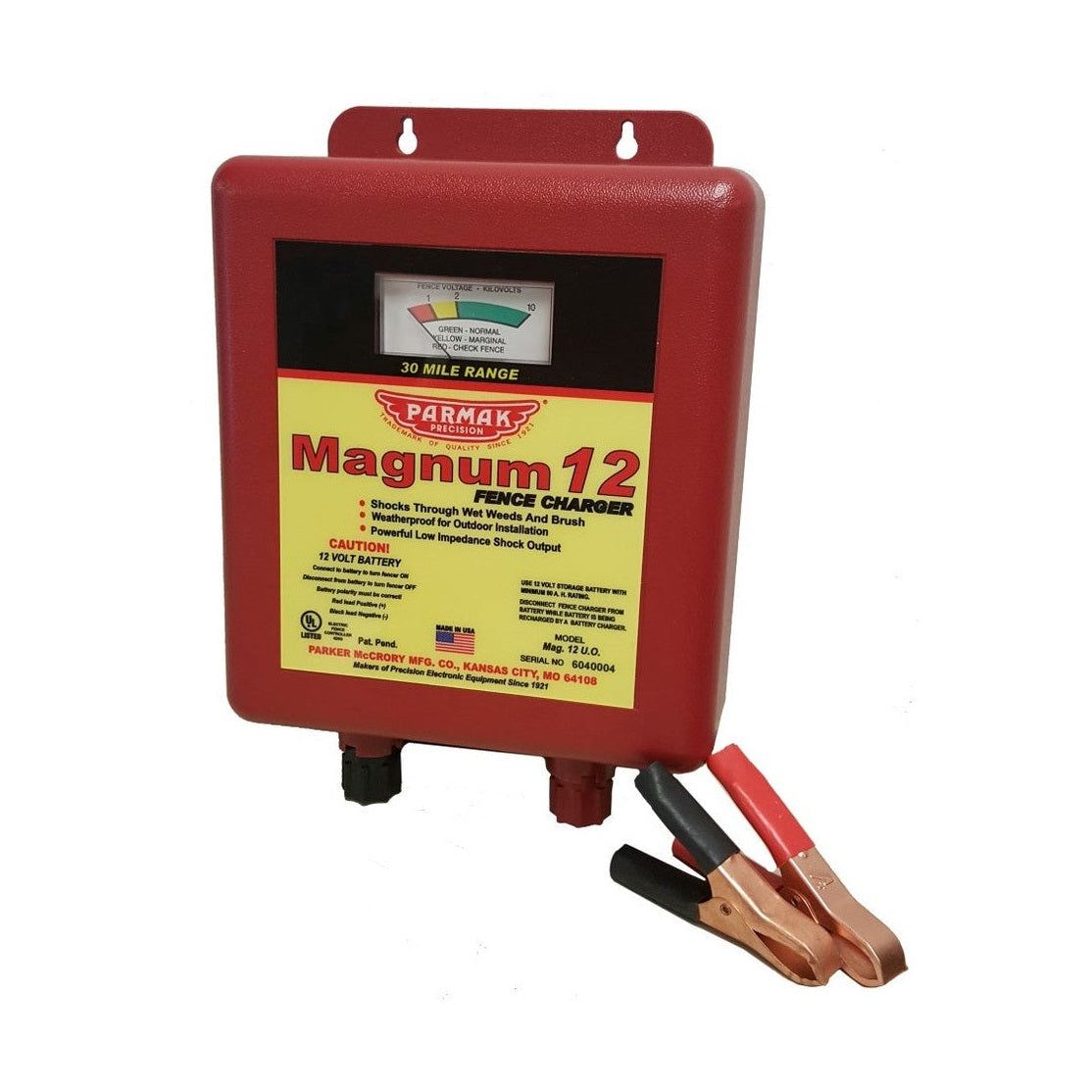 Électrificateurs de clôture électrique, Magnum 12, (12 volts) – Fonctionne sur batterie - Parmak