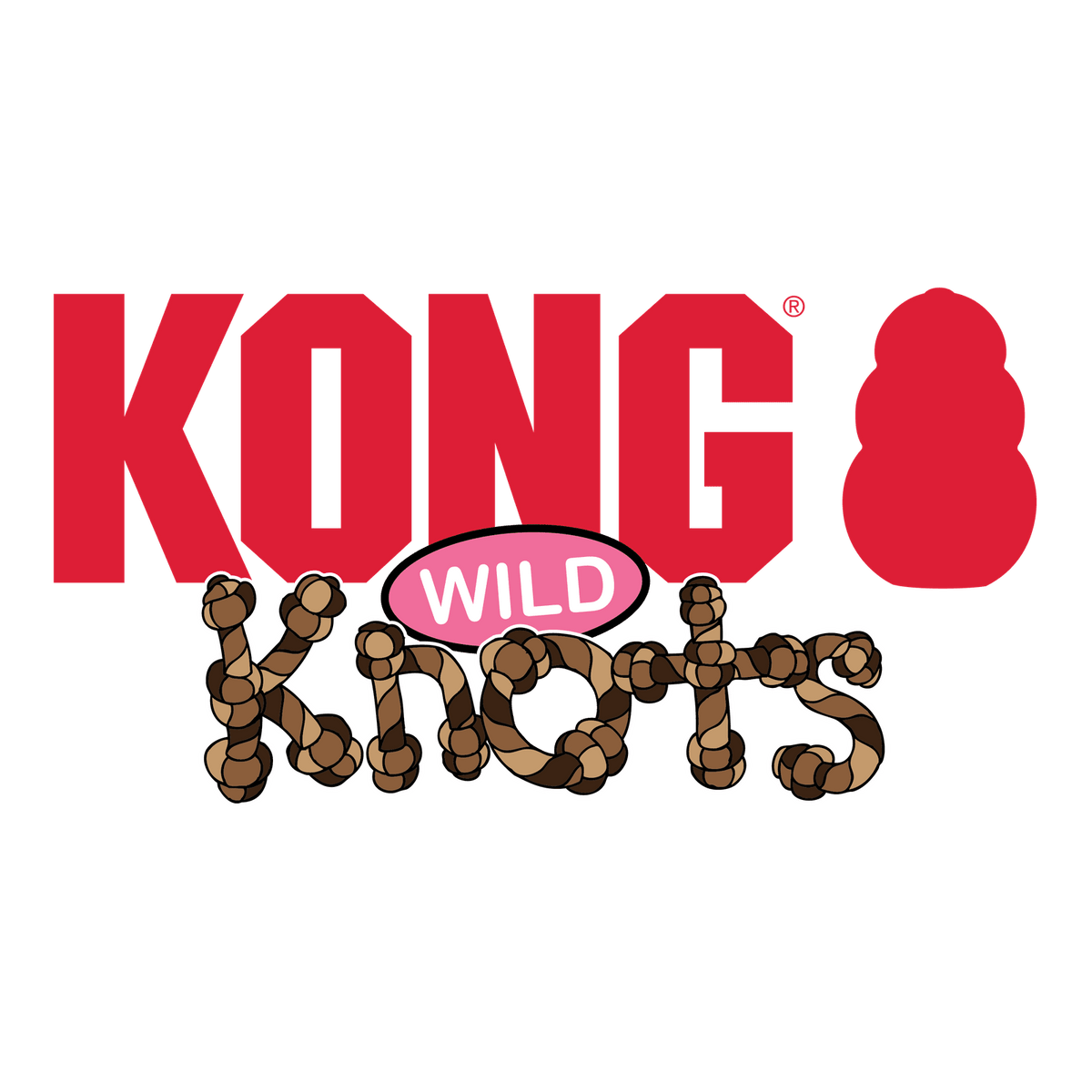 Jouet peluche en forme de renard avec squelette interne en corde, Wild Knots Fox - KONG