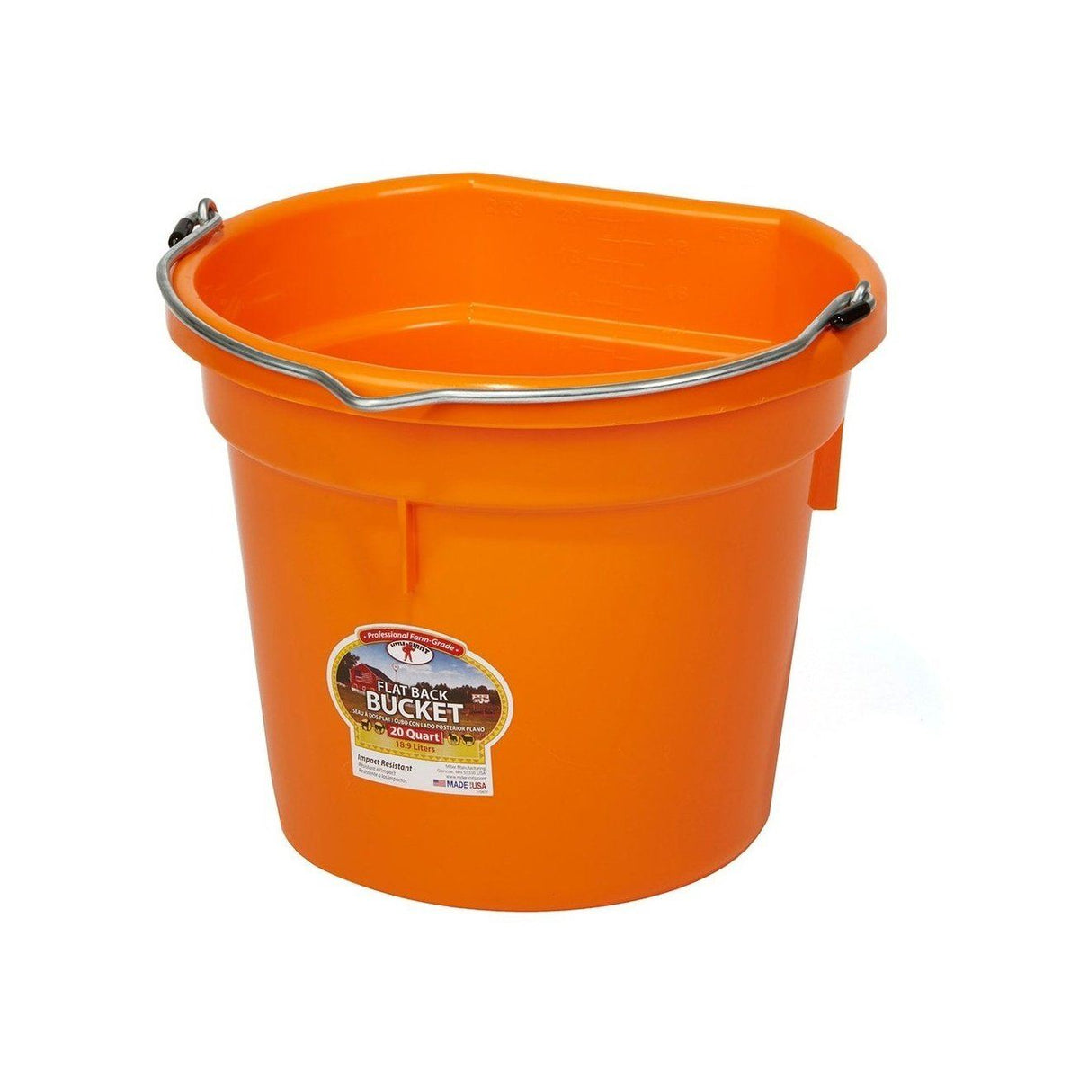 Little Giant - 20 Quart Flat Back Plastic Bucket 