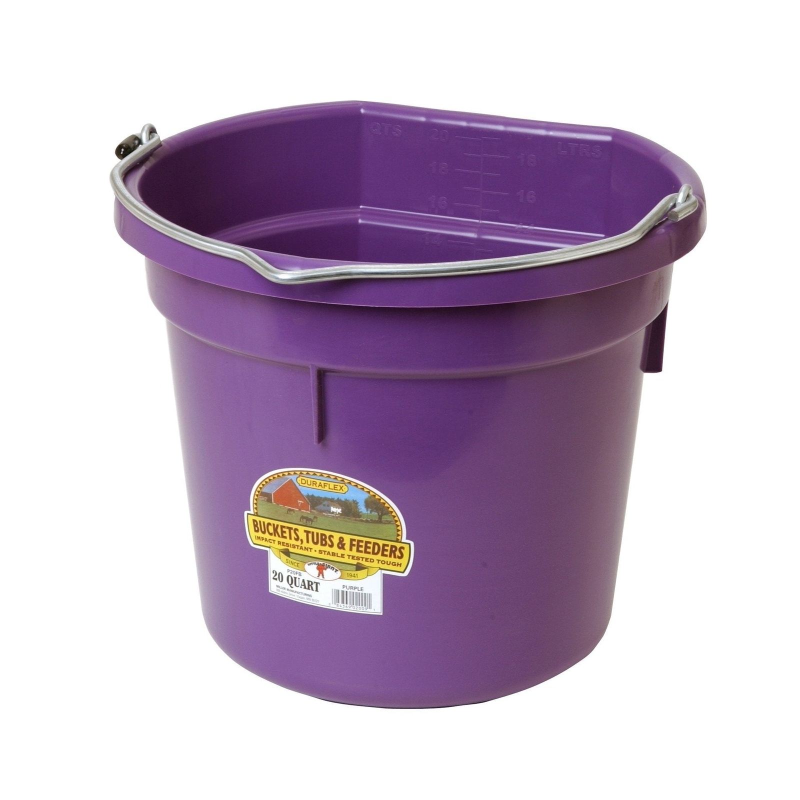 Little Giant - 20 Quart Flat Back Plastic Bucket 