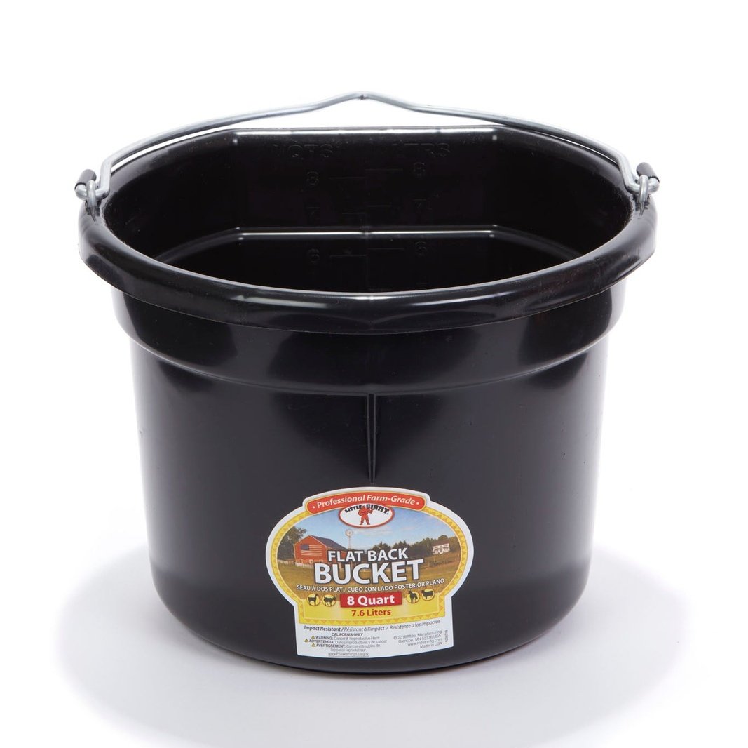 Little Giant - 8 Quart Flat Back Plastic Bucket 