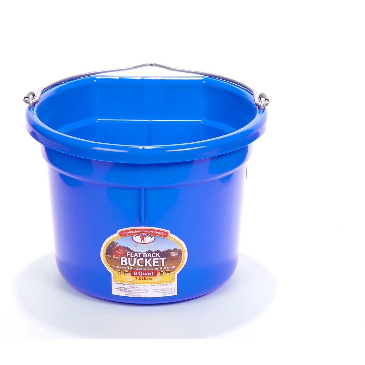 Little Giant - 8 Quart Flat Back Plastic Bucket 