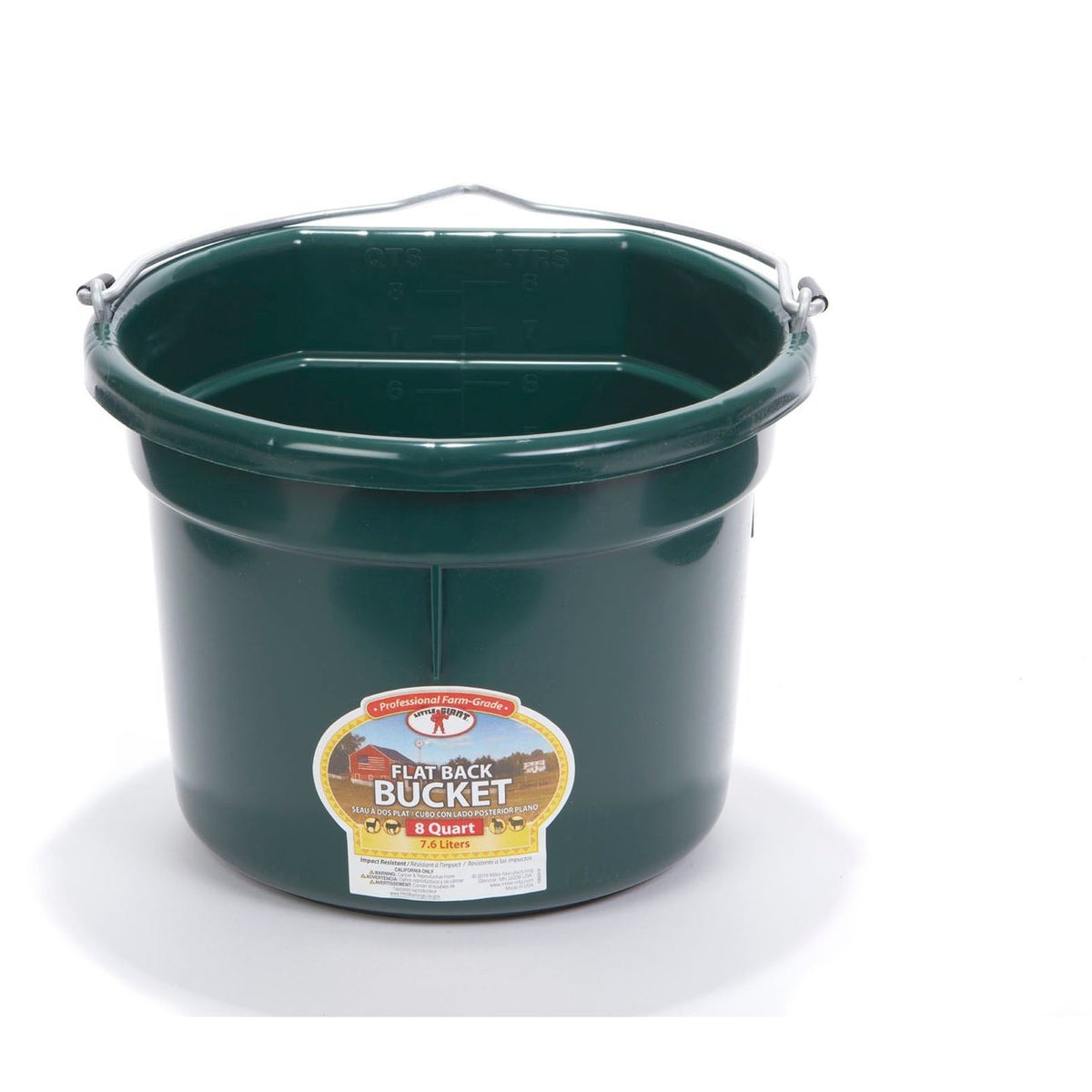 Little Giant - 8 Quart Flat Back Plastic Bucket 