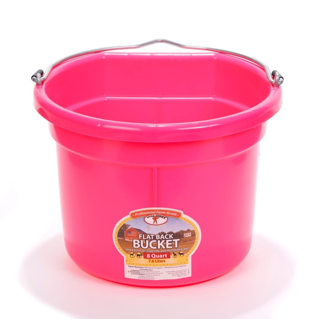 Little Giant - 8 Quart Flat Back Plastic Bucket 